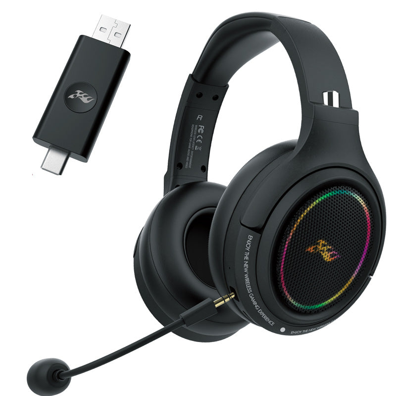 SALAR GK9 Wireless Headset Bluetooth Low Latency Headphone 2.4G Cell Phone Multifunction Gaming Headset with Mic RGB Light SALAR GK9 Wireless Headset Bluetooth Low Latency Headphone 2.4G Cell Phone Multifunction Gaming Headset with Mic RGB Light